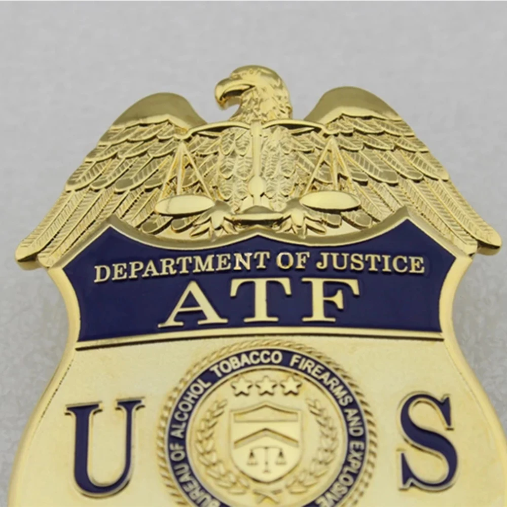 

Classic ATF department of justice special agent bureau of alcohol tobacco firearms and explosive, Replica Movie Prop Pin Badge