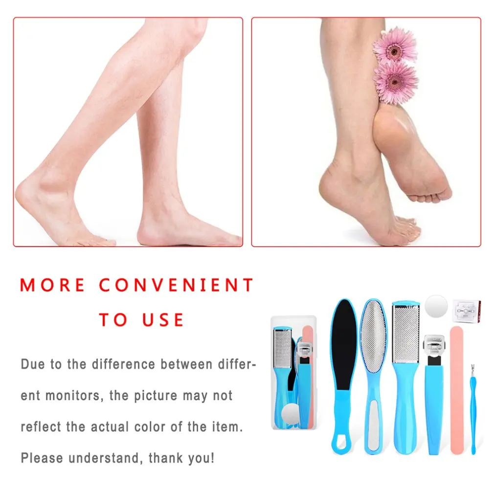 Foot Rubbing Board Remove Dead Skin Calluses Sander Heel Shaving Pedicure 8-piece Set Practical | Бытовая техника