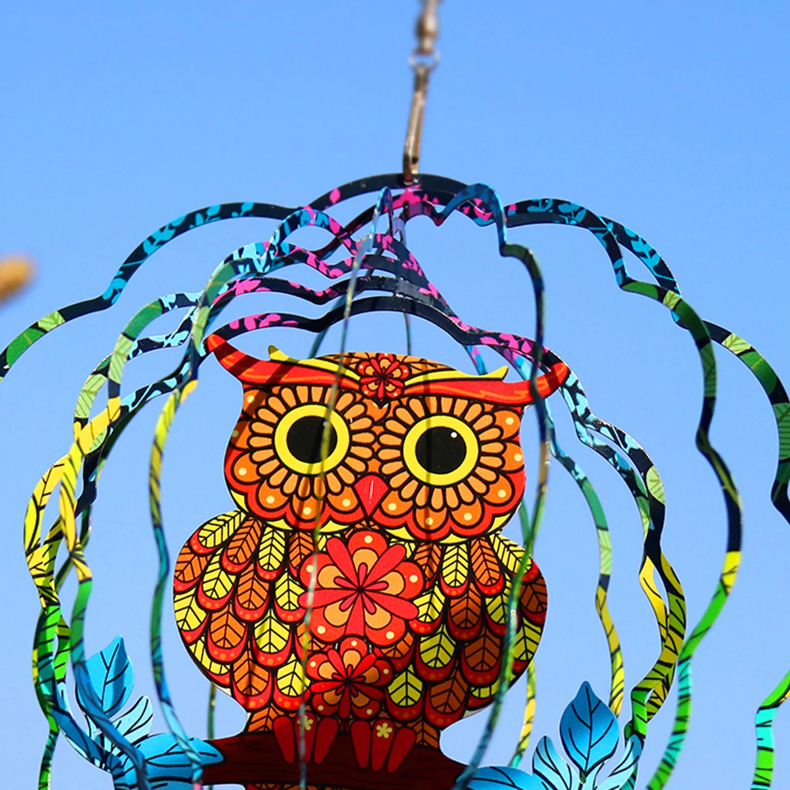 

Ветряной Спиннер в виде совы, 3D ветряные Спиннеры для украшения сада на открытом воздухе, многоцветные ветряные Спиннеры в виде совы