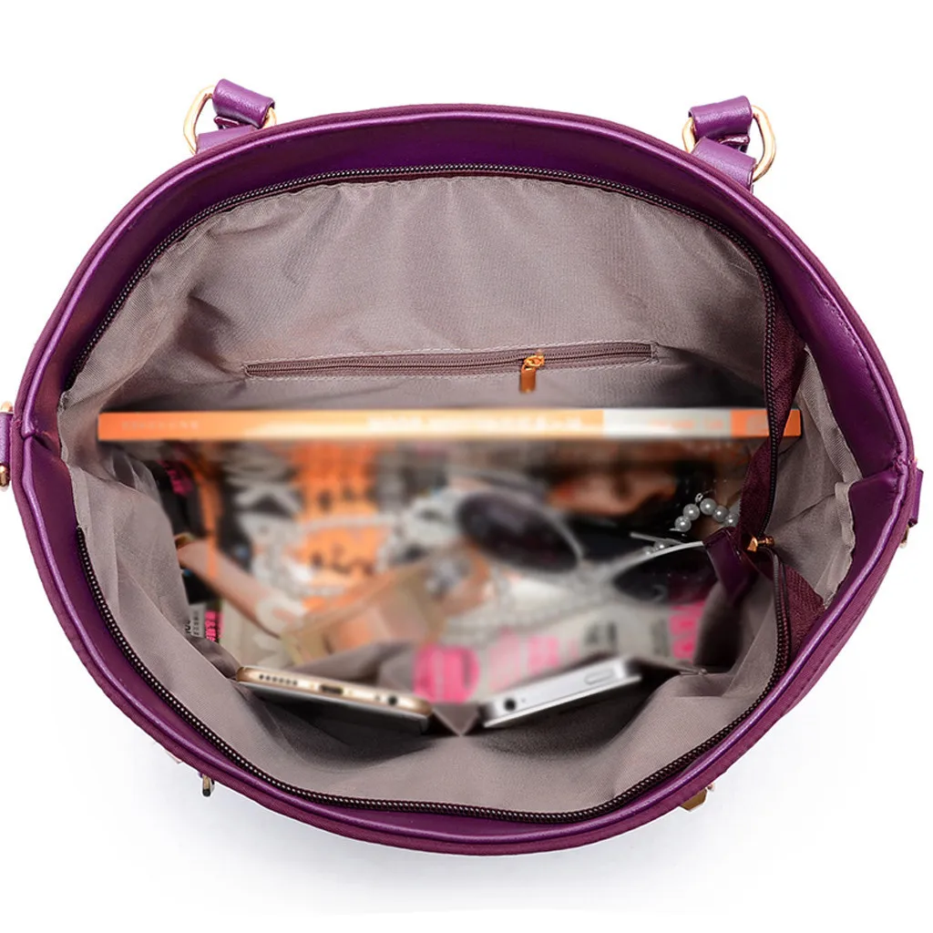 6 шт. сумки для женщин модные композитные Сумки из искусственной кожи женская