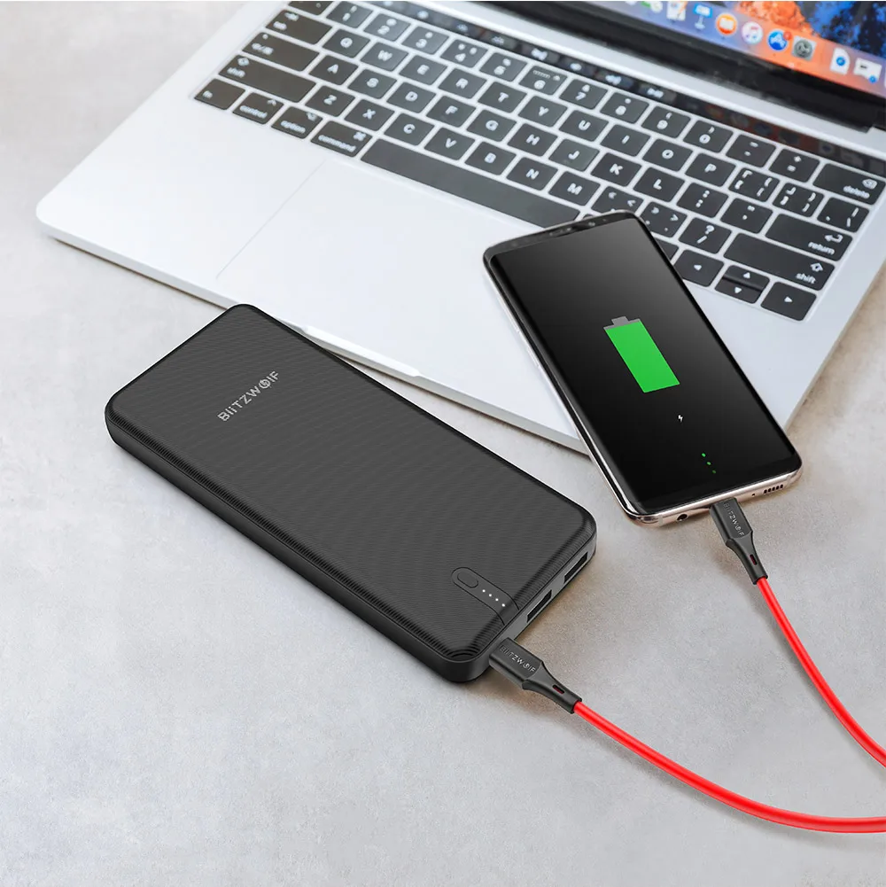 BlitzWolf 3A USB 2 0 Type C PD зарядное устройство кабель для передачи данных мобильный