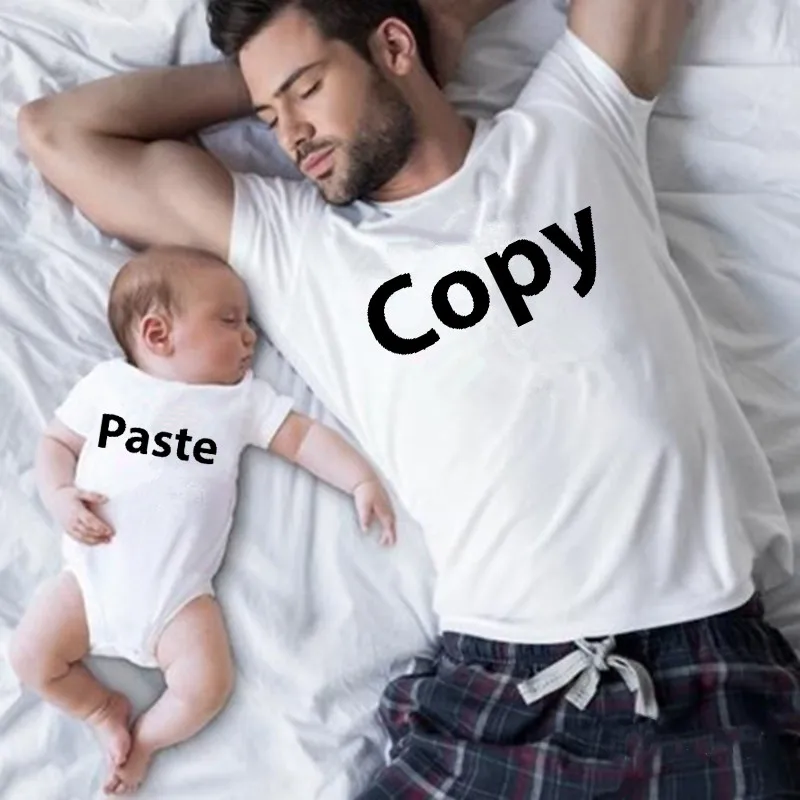 Прекрасный копипаста папы и ребенка Одежда семейная одежда серый Papa или I Love Mama