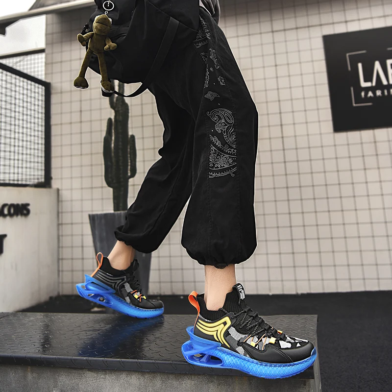 

Breathable Men's Sneakers Running Shoes Outdoor Fashion Sport Casual Shoes High Top Air Mesh Jogging Damping Zapatillas Hombre