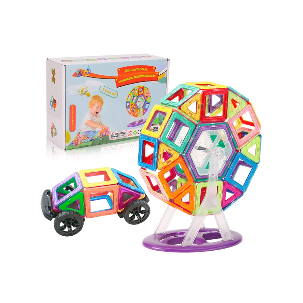 68 шт. магнитный Строительный набор магнитные строительные блоки треугольник