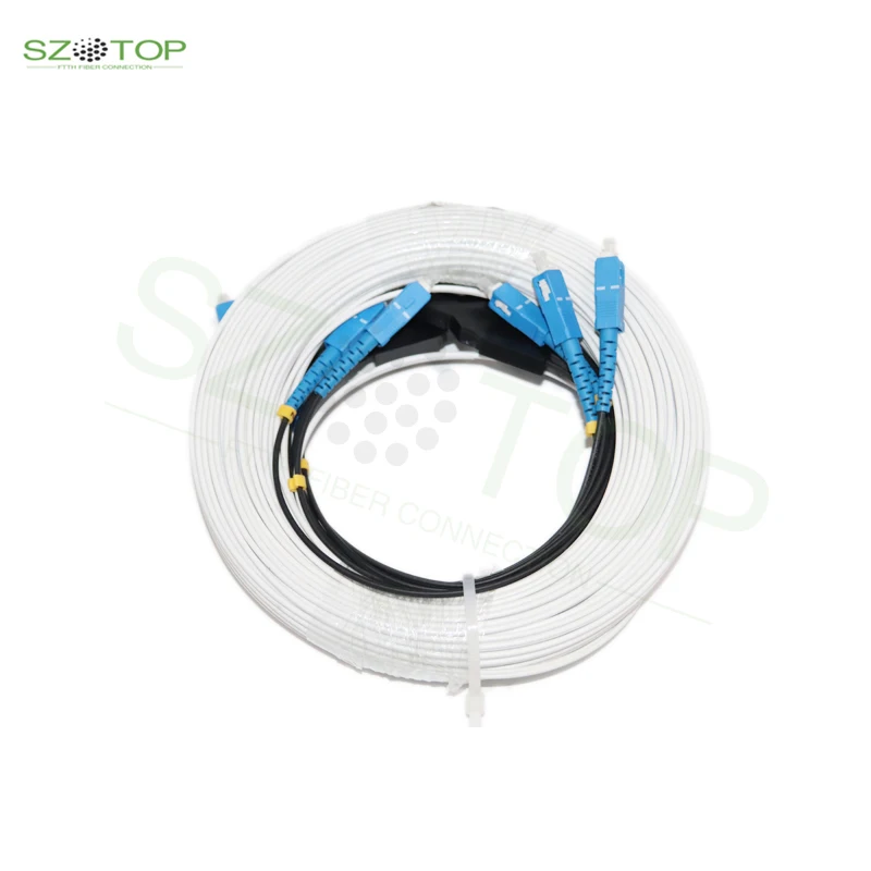 500M Indoor FTTH Single mode 2 Steel 4 Cores Drop Cable SC LC FC ST Patch Fiber Optic Jumper | Мобильные телефоны и