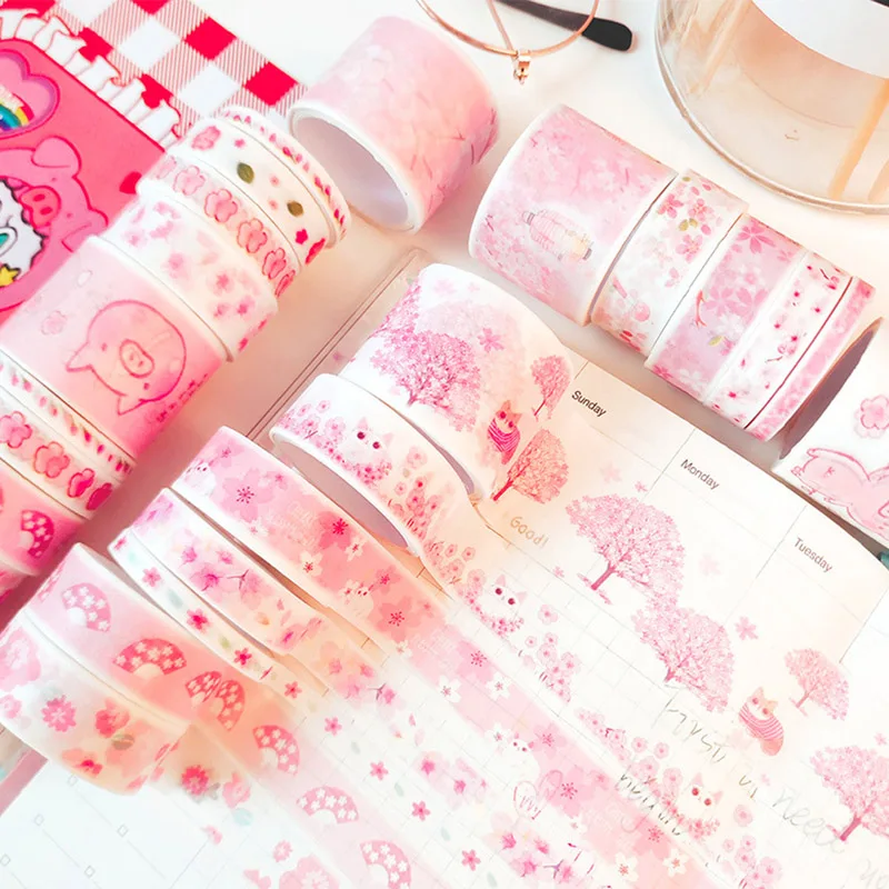 10 шт./компл. Kawaii Cat клейкая лента милый веселый лента Washi голубого океана декоративная клейкая лента для Скрапбукинг DIY Фотоальбом