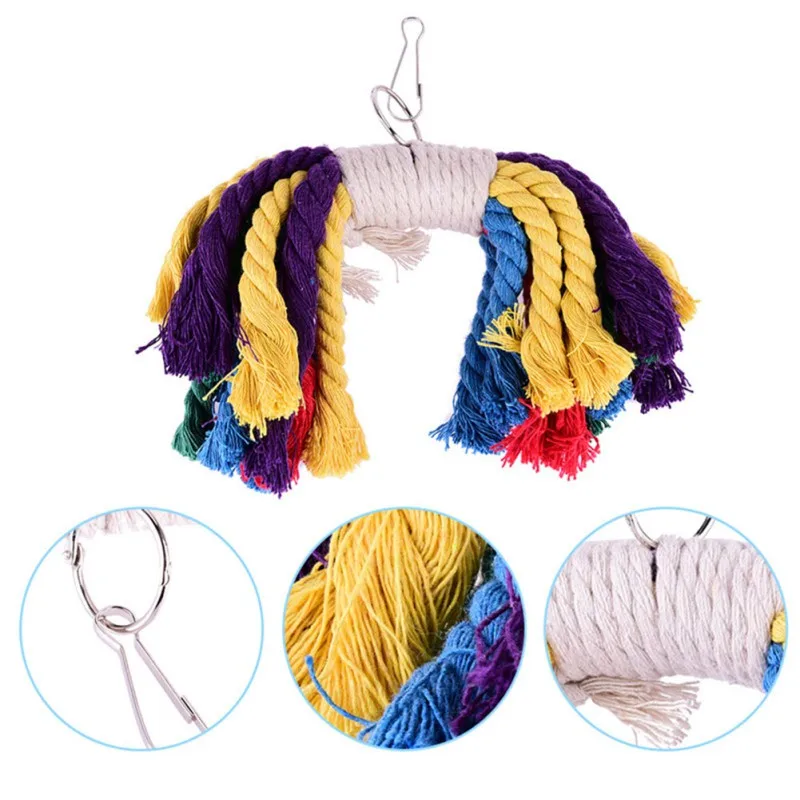 Новинка домашний мягкий верёвочный попугай для скалолазания искусственная