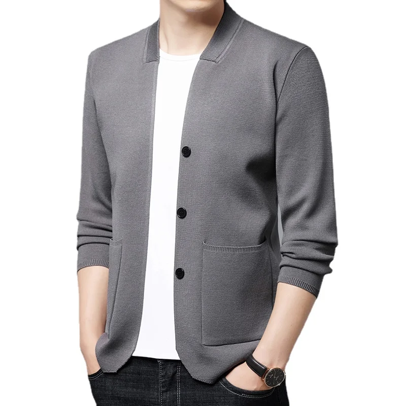 Brand Clothing Autumn Knit Sweater Classic Slim-Fit Wool Cardigan Round Collar Men And Women Couple Sweater Coat Plus Size S-3XL