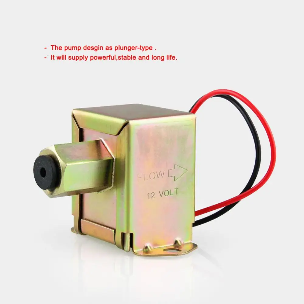 

Universal 12V Electronic Fuel Pump Iron Copper Good Electrical Conductivity 0.03MPA 3-6PSI Low Pressure Gas Diesel Pump