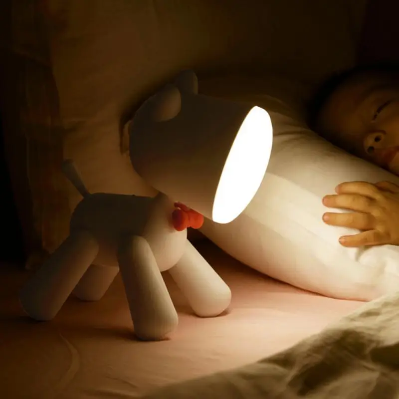 

Puppy Table Lamp LED Desk Lamp Cartoon Creative USB Night Light Three-speed Dimming Desktop Luminous Toys Indoor Lighting Gifts