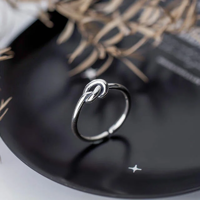 Женское винтажное Открытое кольцо серебряное минималистичное Ювелирное