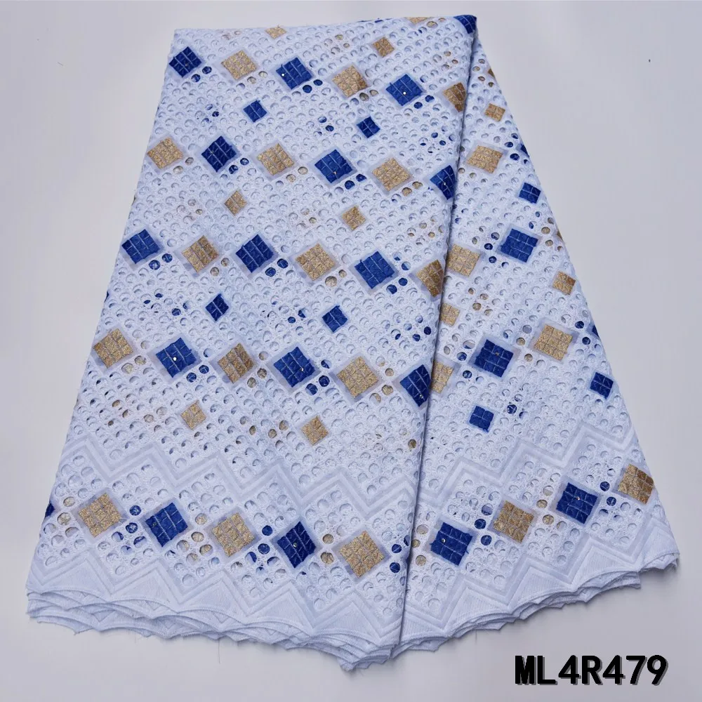 

Красивая африканская кружевная ткань, топ продаж, фототкань для платья, 5 ярдов, вуаль, хлопковое кружево, вышивка ML4R479