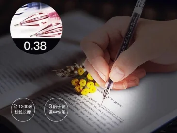 Гелевая ручка с большой емкостью и алмазной головкой 0 38 мм финансовая игла