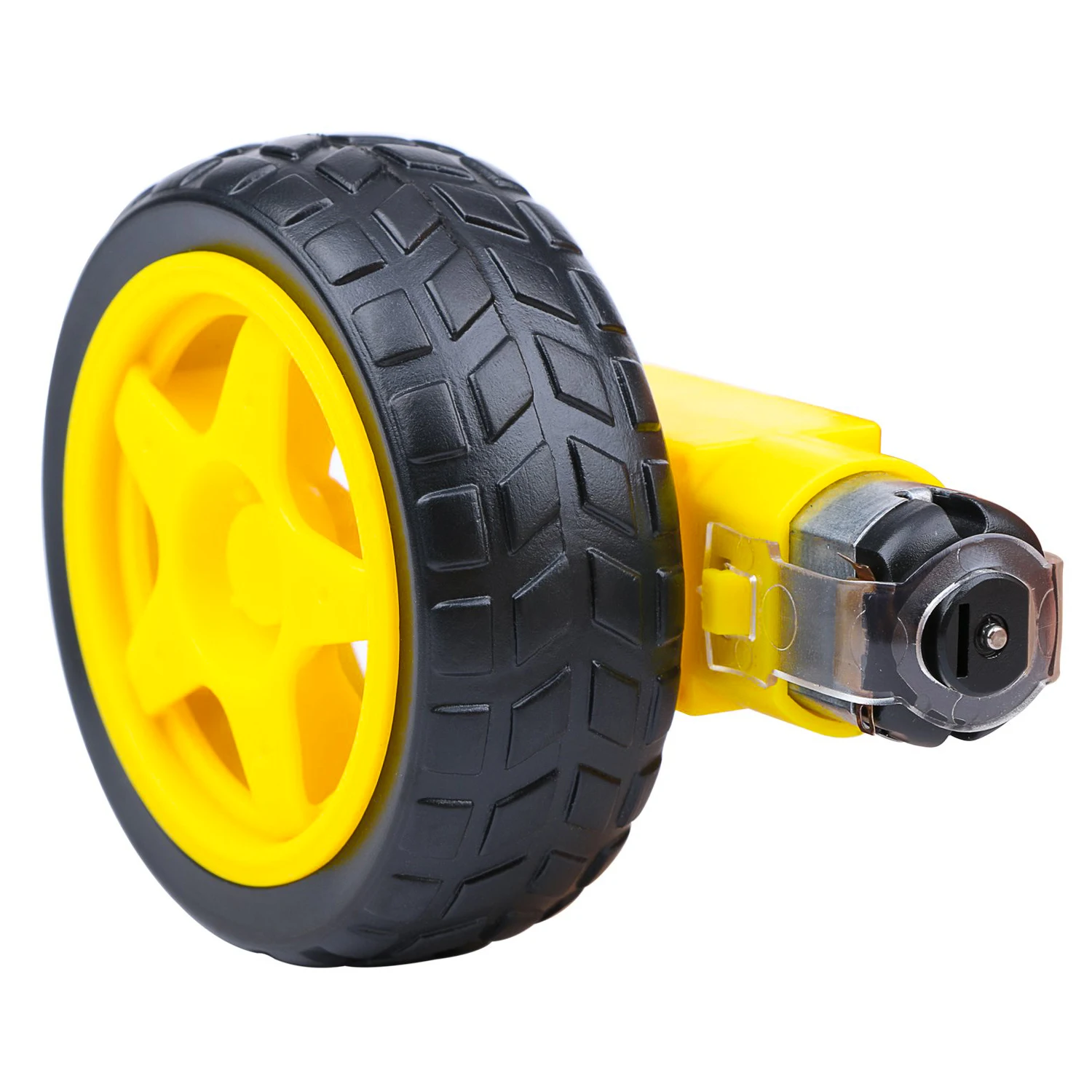 

DC Motor Wheel Kit Electric TT Motor Tyre Parts for Robot Smart Car Model Electronic Product DIY 4PCS with the wheel for Arduino