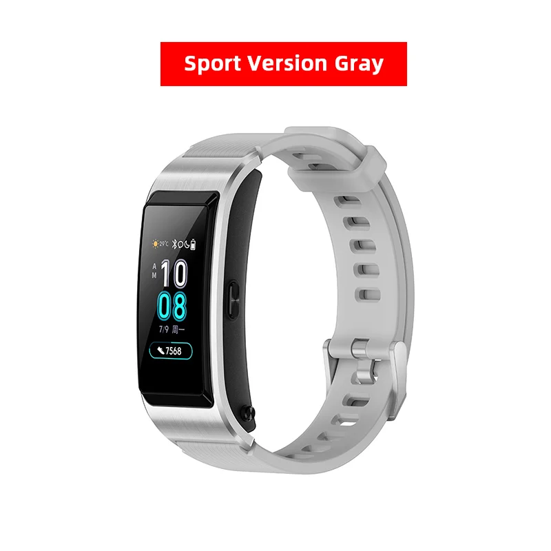 Sport Gray HUAWEI TalkBand B5 Talk Band B5 Bluetooth Смарт-браслет спортивные браслеты 1,13 ''сенсорный AMOLED экран телефонный звонок наушник ремешок - Цвет: Sport Gray