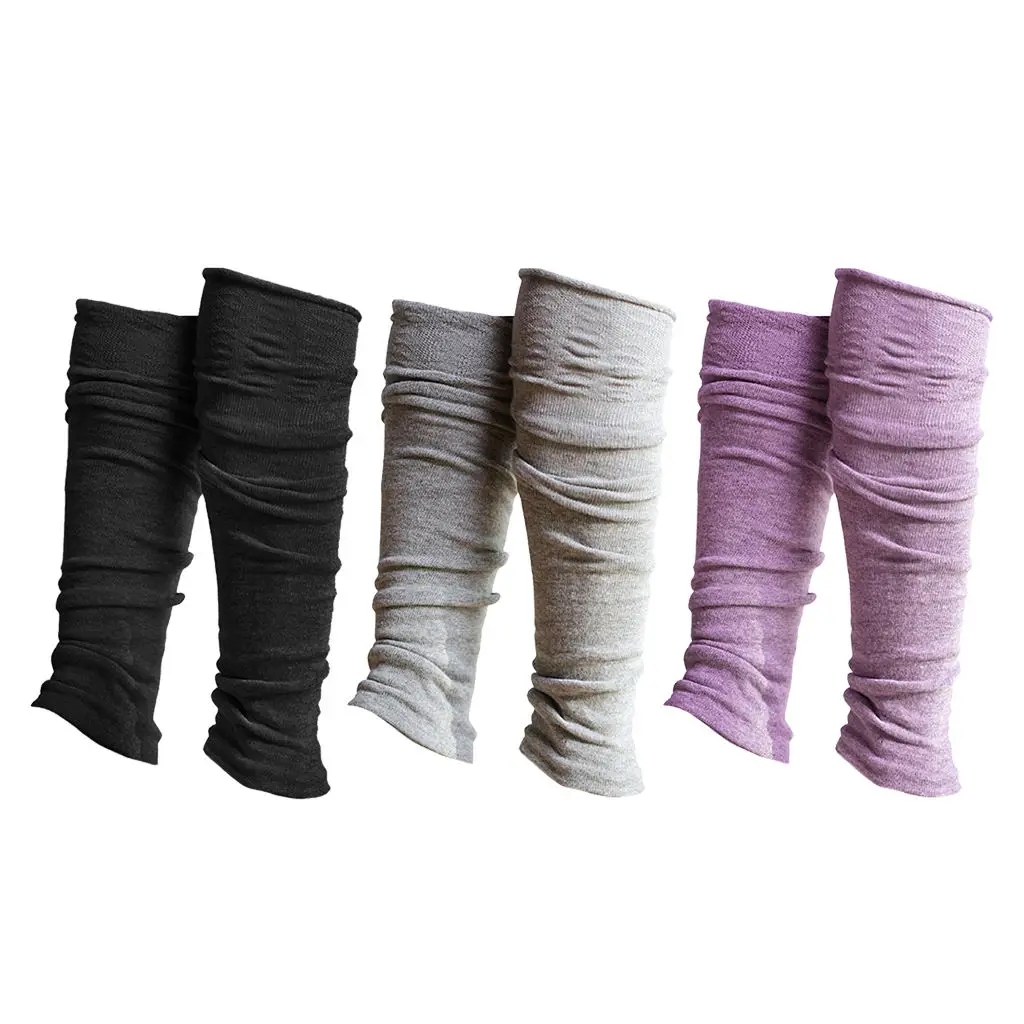 

1 пара, женские гетры из хлопка, длинные носки, сапоги для спортзала/фитнеса/костюмы 80-х годов для игр/йоги, спорта/повседневных платьев/балет...