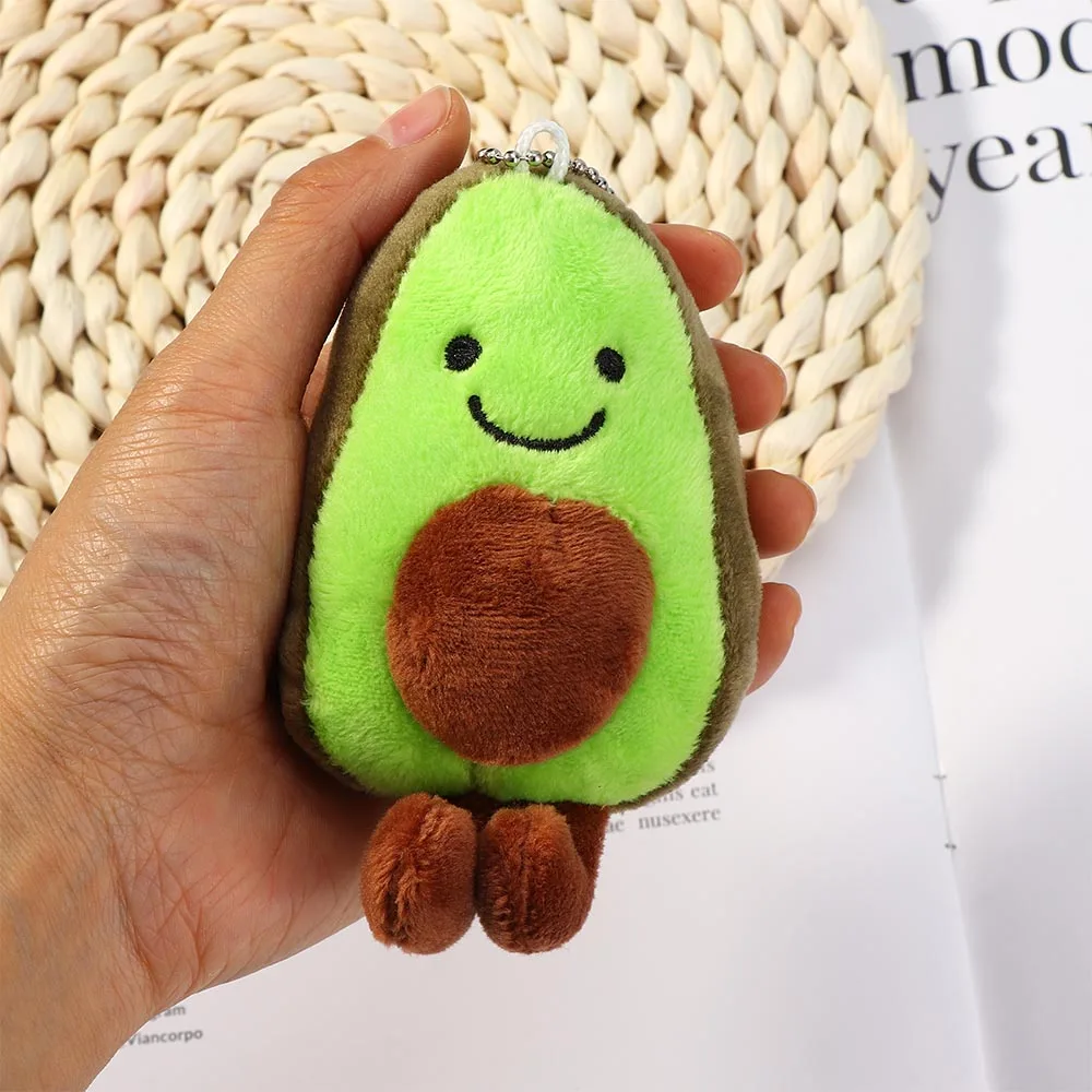 Kawaii авокадо вельветовые куклы плюшевые брелки для девочек детский маленький