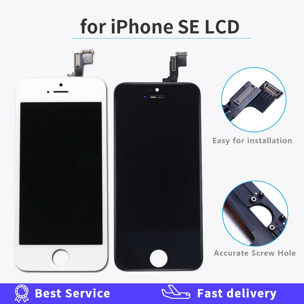 White&Black AAAA Quality OEM LCD Display For iPhone SE Touch Screen Digitizer Assembly A1723 A1662 A1724 Replacement LCD +Gift enlarge