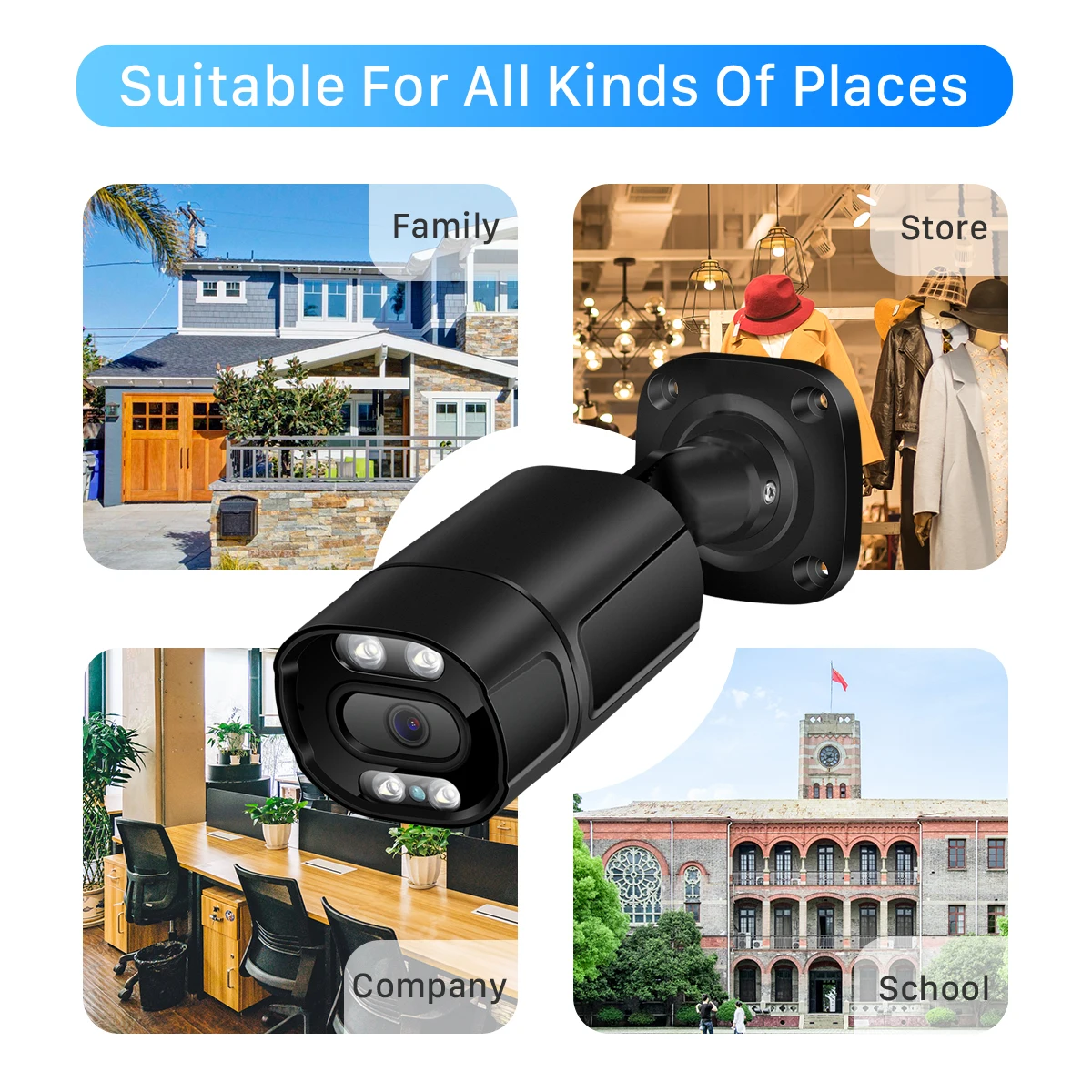 5MP 3MP DC12V HD 48V POE IP-камера наружная инфракрасная камера безопасности ночного