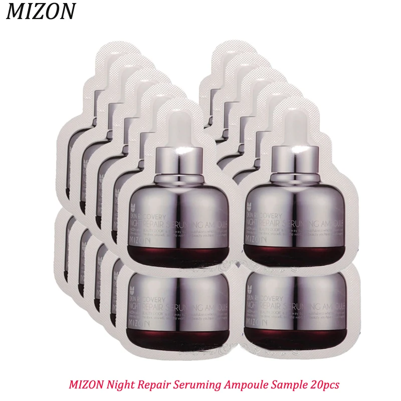 

Сыворотка для ночного ремонта MIZON, образец ампул 20 шт., антивозрастная Сыворотка для лифтинга лица, укрепляющая сыворотка для уменьшения пор...