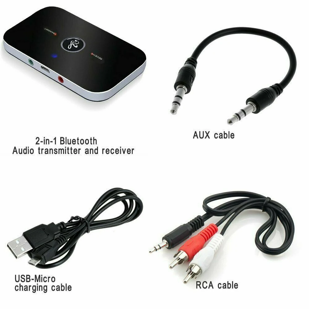 Bluetooth 5 0 аудио передатчик приемник B6 беспроводной RCA 3 мм Aux разъем USB ключ стерео