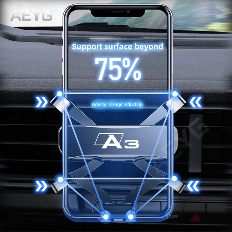 

Car Mobile Phone Holder For Audi A3 8v 8p 8l 2018 Gravity Air Vent Stand Smart Phone Special Mount Support Navigation Bracket