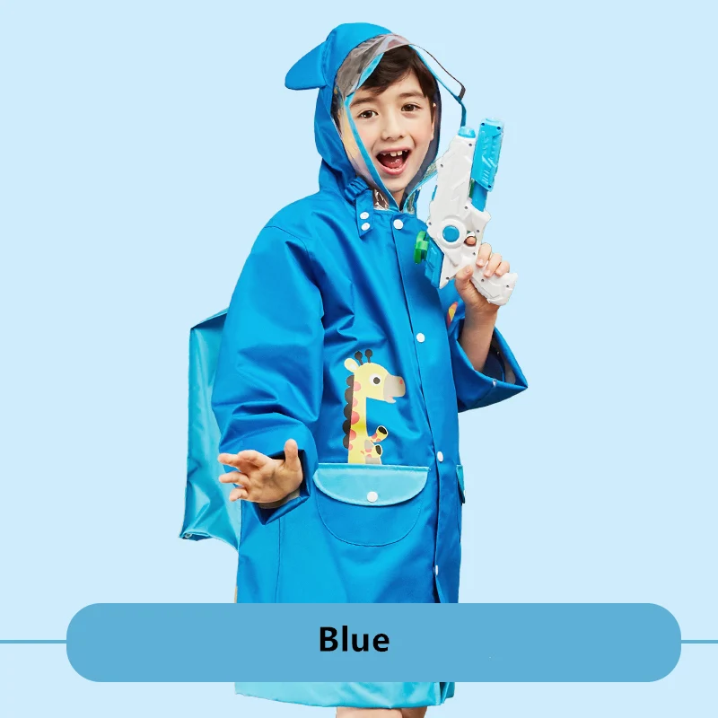 Плащ-дождевик с школьными сумками для школьников; крутой детский дождевик; водонепроницаемый дождевик для мальчиков и девочек; плащ-дождевик с изображением животных из мультфильма для детей