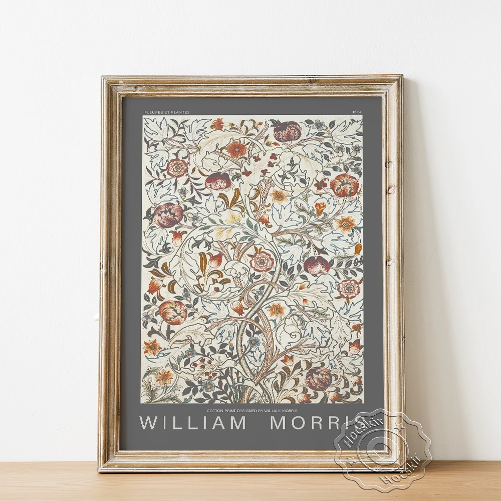 Выставка Уильяма Морриса музейный плакат естественный цветочный узор