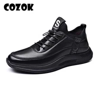 2022 winter mens trekking shoes new casual sneaker thicken leather designer outdoor trainers non slip men footwear size 39 45