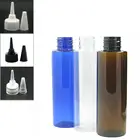 100 мл пустые прозрачныесиниеЯнтарные пластиковые бутылки с ПЭТ бутылки прозрачныебелыечерные твист-открытый раздаточный колпачок x5
