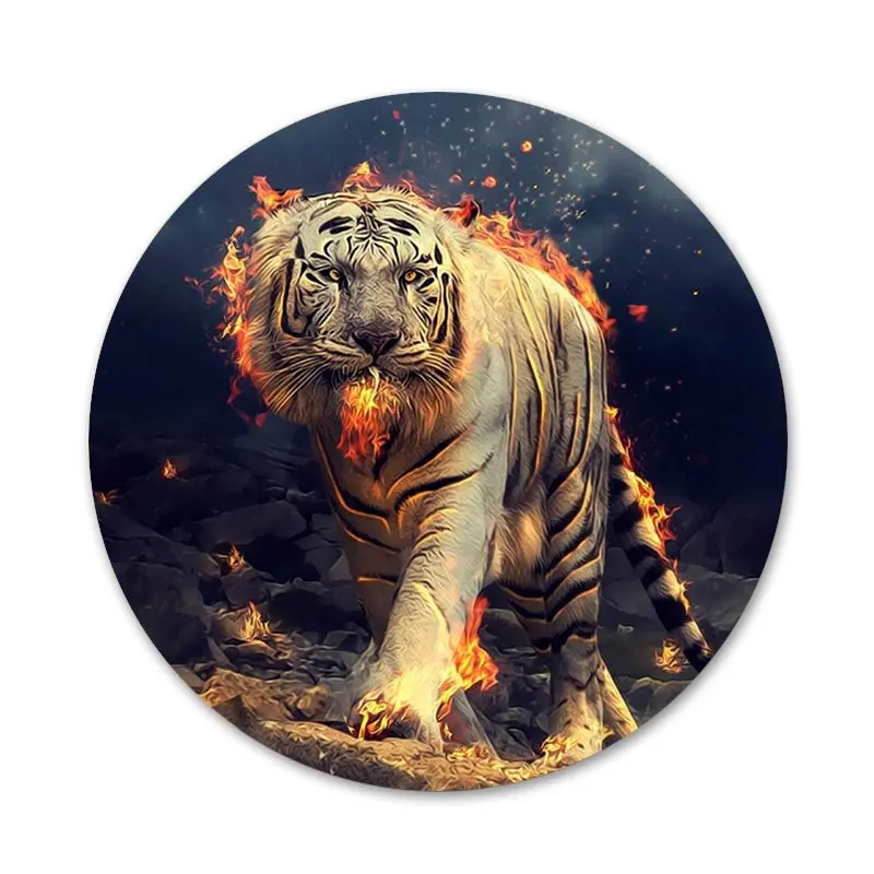 Значки с тигром 58 мм для фотографий|Значки| |