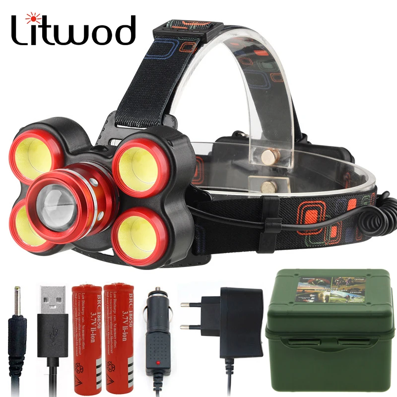 

XM-L T6 Led 18650 Battery Headlamp Zoomable Waterproof Headlight High Quality Head Flashlight Lamp Torch USB Rechargerable Light