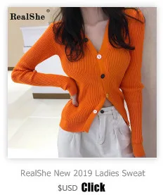 RealShe, Осенний женский свитер,, водолазка, длинный рукав, вышивка, толстый кашемировый свитер для женщин, элегантный осенний свитер для женщин