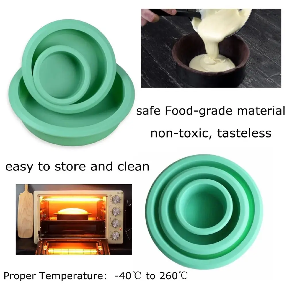 3 шт./компл. противопригарная силиконовая основа круглая форма для кекса набор