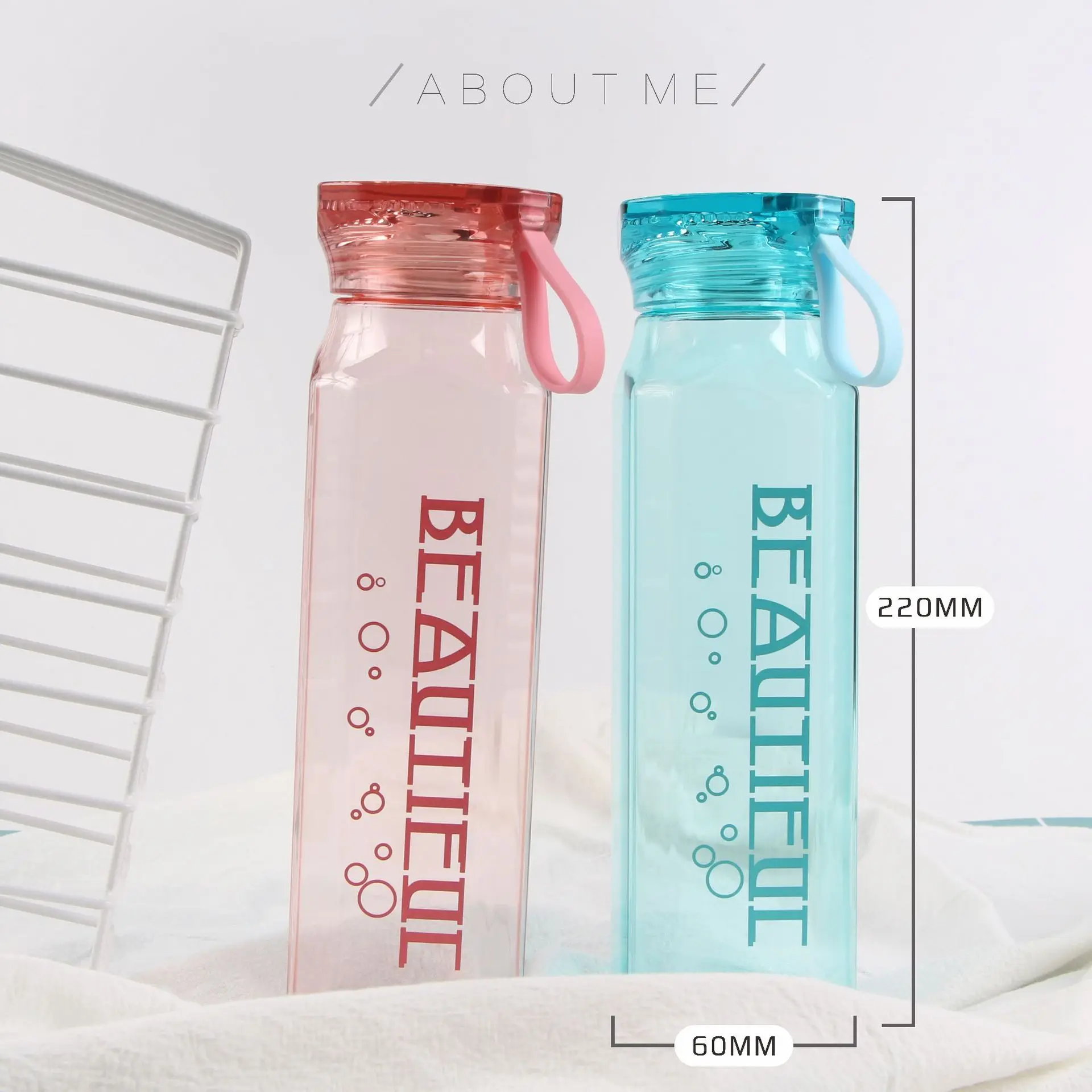 Pan da space бутылка для воды креативная Минималистичная прозрачная квадратная