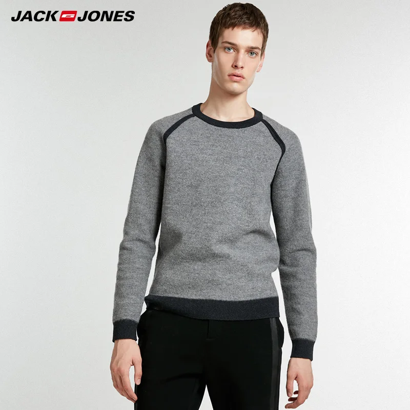 Jack Jones Мужской осенне-зимний 100% шерстяной свитер | 218424512
