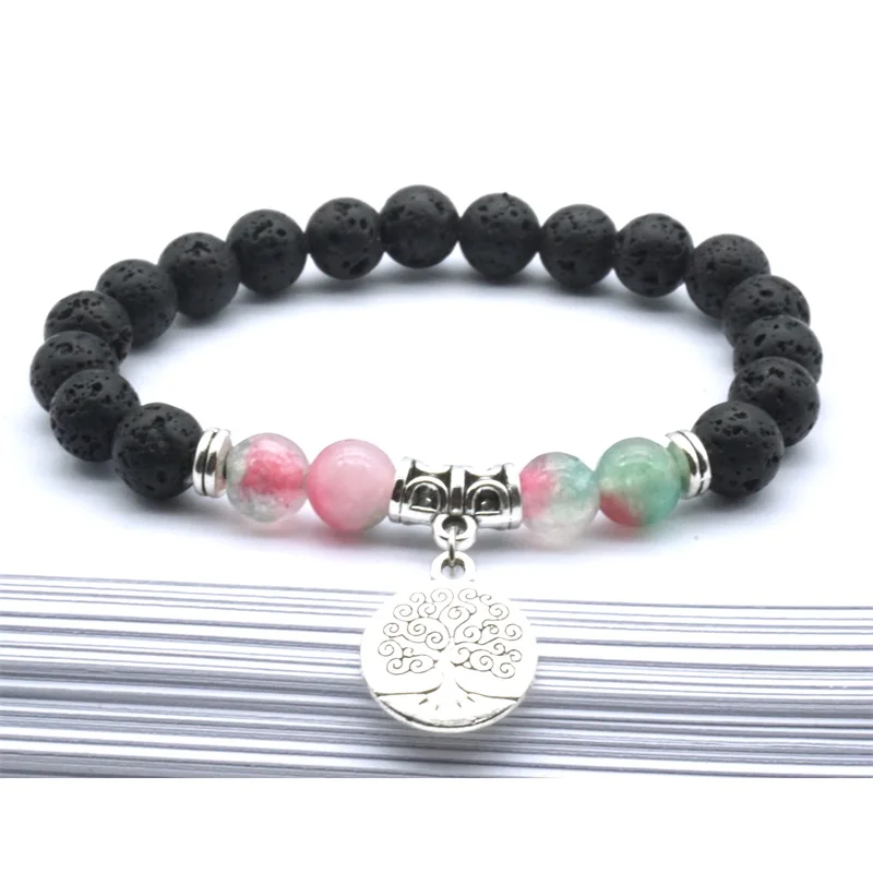 Бусины из черного лавового камня 8 мм | Украшения и аксессуары