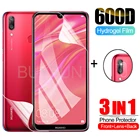 3-в-1 гидрогель пленка для Huawei Y7 2019 защита для экрана камеры Защитное стекло для huawei y5 y6 y9 2019 y8p экран объектив пленка