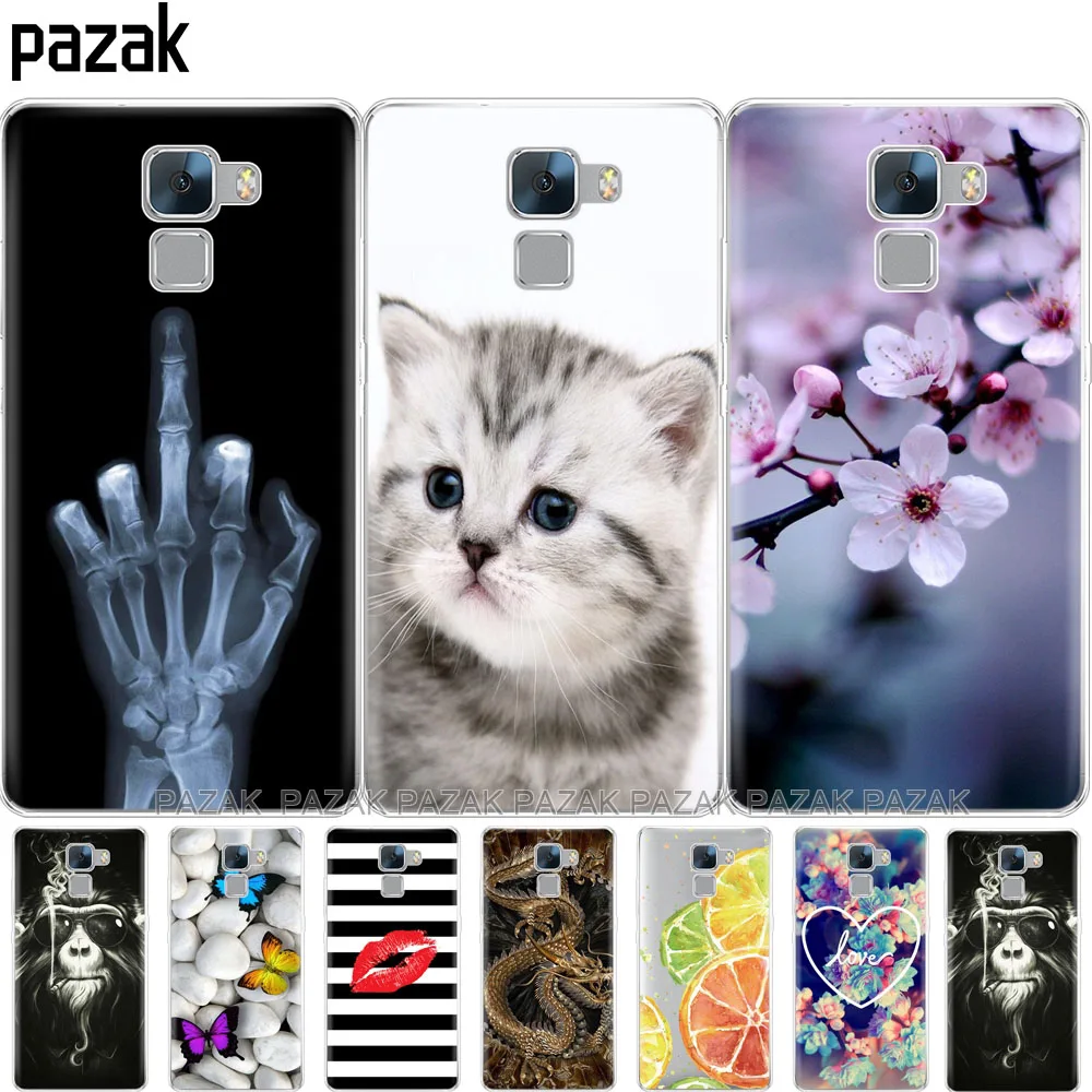 

Silicone phone Case For huawei honor 7 honor7 cases soft tpu silicone Phone Back cover full 360 Protective new design