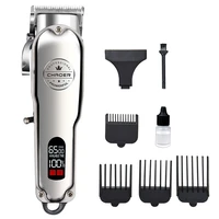 c99 electric all metal lcd clipper hair clipper modeling oil head push led smart display r shaped fillet design