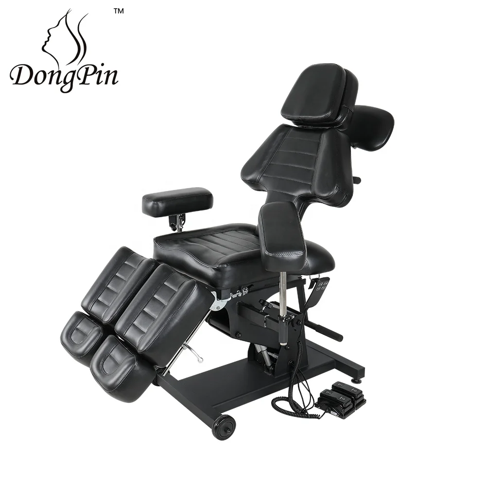 

USA free shipping tattoo chair portable hydraulic facial bed spa table tattoo salon chair for tattoo with two motors