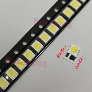 100 шт.лот, Jufei 3528 SMD LED 2835 6 в холодный белый 96 лм для ТВ, LCD подсветка