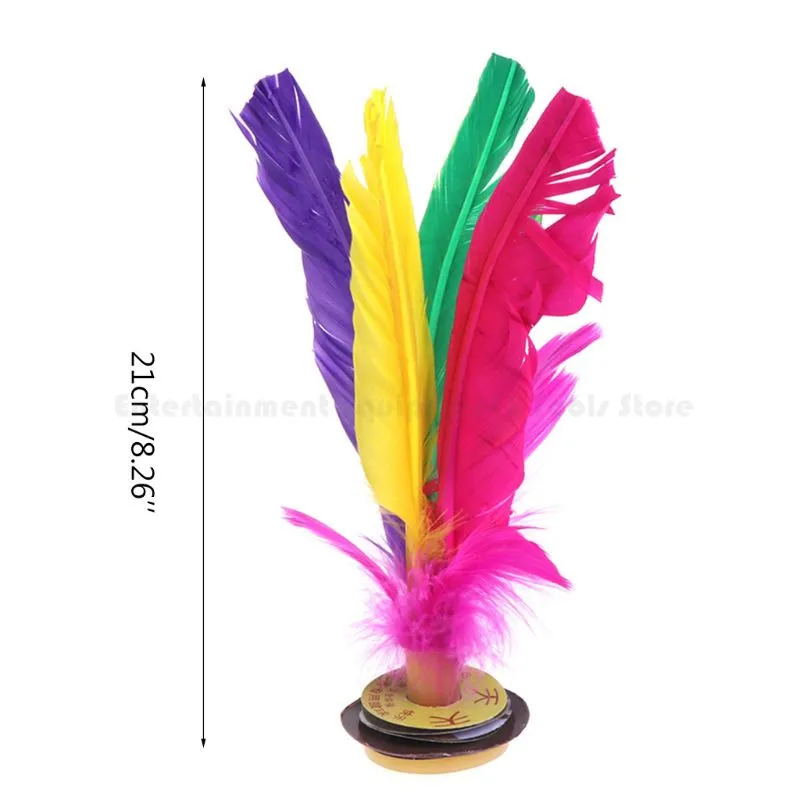 6pcs colorful feathers kick shuttlecock chinese jianzi foot sports outdoor toy game free global shipping