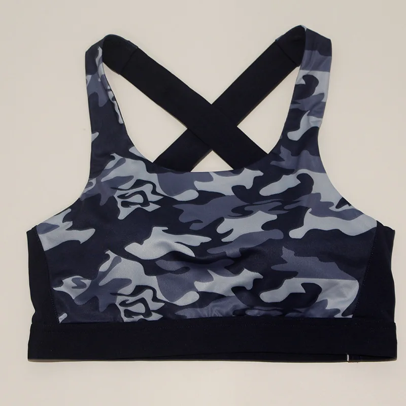 Новый красивый Камуфляжный короткий спортивный бюстгальтер высокой