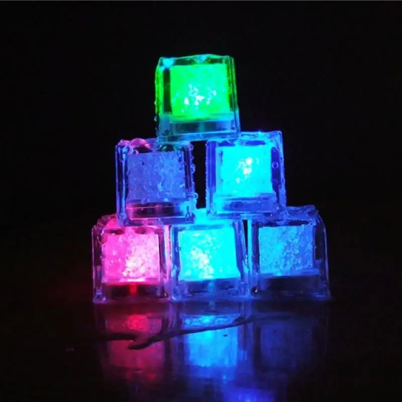 Светодиодные кубики льда 12 шт. светящиеся неоновые шары вечерние свадьбы