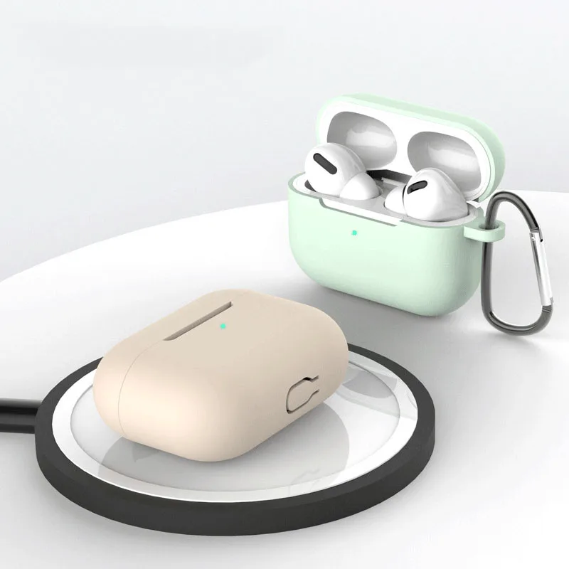

Silicone Cover Case for Airpods 3 Bluetooth Headset for Air Pods Pro Case Charging Box with Buckle Earphone Accessories Skin