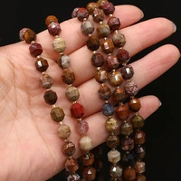 hot selling natural stone shoushan stone semi precious stone faceted beads diy making bracelet necklace jewelry accessories 8mm