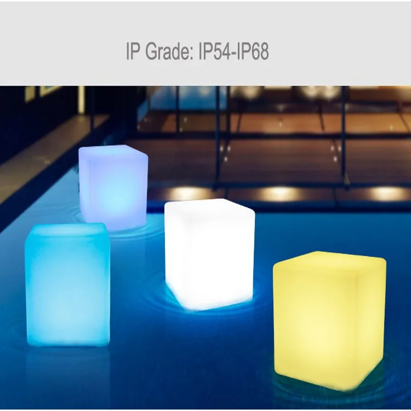Goedkoop 20Inch Led Cube Licht Lichtgevende Meubels Afstandsbediening 16-Kleur Cubic Kruk Lamp Voor Outdoor Indoor Night Party Decor