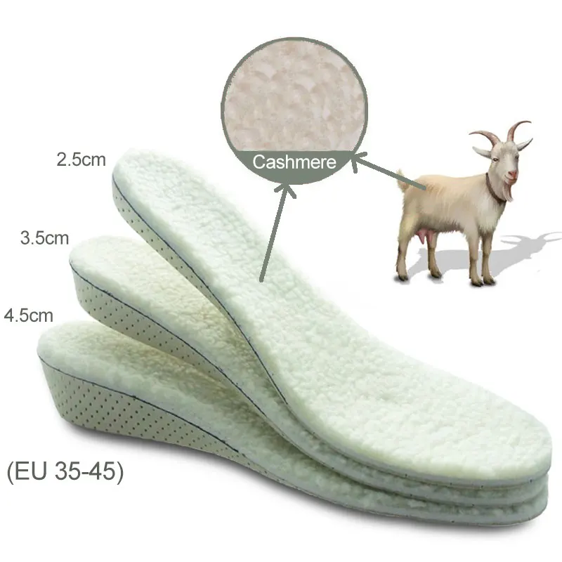 Теплая кашемировая утепленная стелька с подогревом для увеличения роста, мягкая дышащая зимняя спортивная обувь для мужчин и женщин