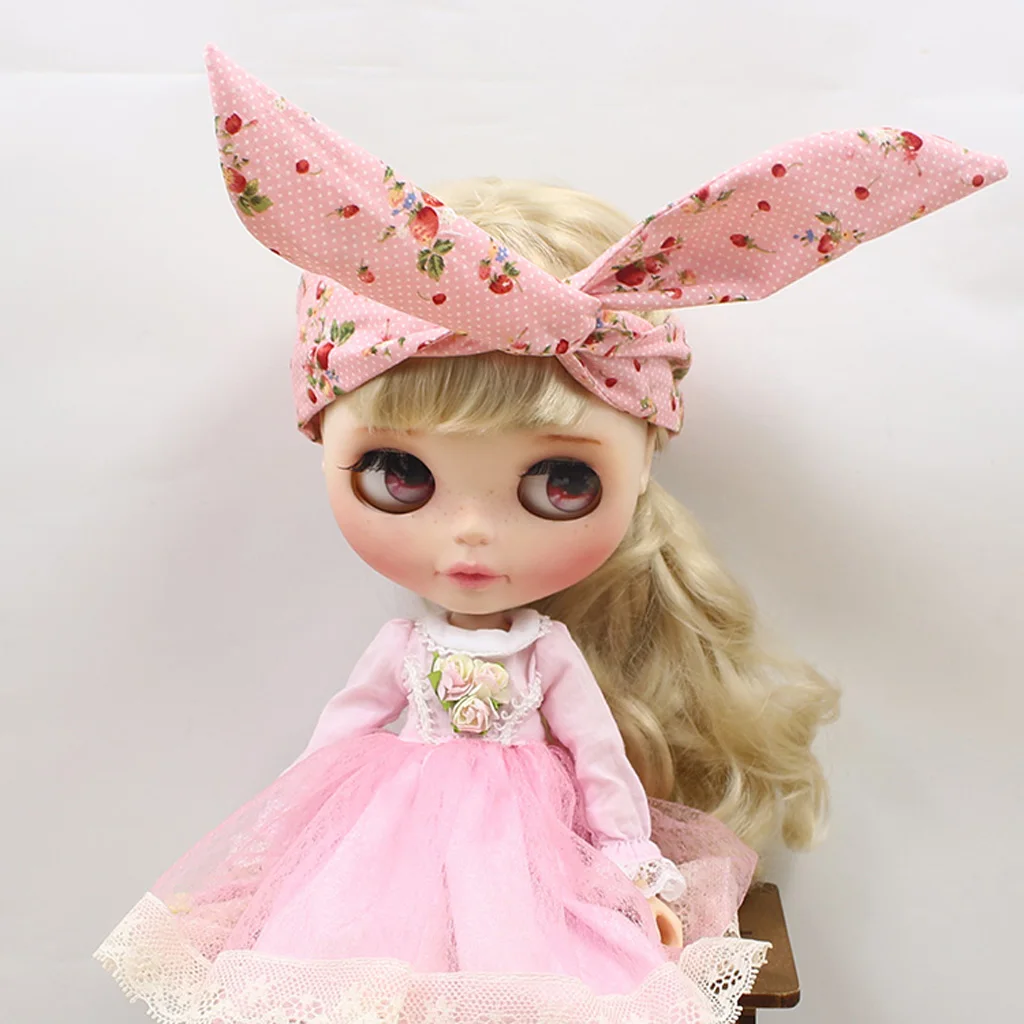 

Handmade Heart Printed Headdress Hair Hoop Headband for Blythe Dolls Clothes